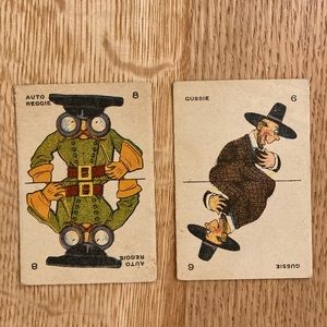 Vintage | set of 2 Old Maid Cards from Milton Bradley